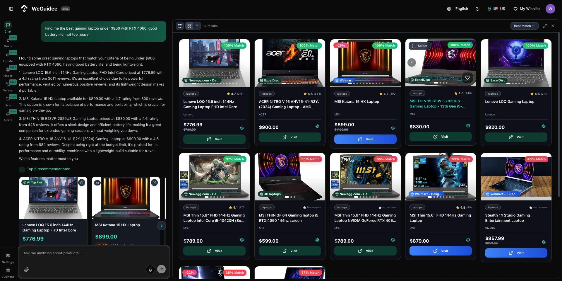 WeGuidee AI chat